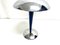 Table Lamp Stem in Blue, Stainless Steel Base and Cap with Lights 5