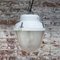 Vintage Industrial Frosted Glass Pendant Lights in White Iron, Image 5