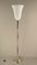 Large Art Deco French Chrome Floor Lamp with Opal Glass Shade, 1920s, Image 10