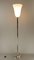 Large Art Deco French Chrome Floor Lamp with Opal Glass Shade, 1920s 8