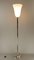 Large Art Deco French Chrome Floor Lamp with Opal Glass Shade, 1920s, Image 8