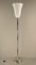 Large Art Deco French Chrome Floor Lamp with Opal Glass Shade, 1920s, Image 11