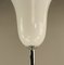 Large Art Deco French Chrome Floor Lamp with Opal Glass Shade, 1920s 2