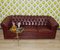 Chesterfield 3-Sitzer Sofa aus Oxblood Skai, 1970er 11