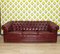 Chesterfield 3-Seater Sofa in Oxblood Skai, 1970s, Image 1