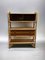 Vintage Rattan Library Shelf, 1970s 1