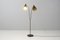 Lámpara de pie sueca de altura media con dos cuellos, años 60, Imagen 4