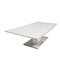 Tables Centrales et d'Axe en Laquerade Blanche et Structure Chrome, Set de 3 2