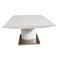 Tables Centrales et d'Axe en Laquerade Blanche et Structure Chrome, Set de 3 5