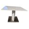 Central and Auxiliar Tables in White Laquerade and Chrome Structure, Set of 3, Image 6