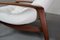 Vintage Scoop Chair aus Teak mit Fußhocker von R.Huber & Co, 1960er, 2er Set 9