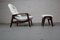 Set of Vintage Teak Scoop Chair with Ottoman by R.Huber & Co, 1960s 6