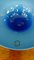 Blaue Schale aus mundgeblasenem Glas von Venini, 1990er 4