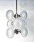 Large 9-Light Chrome & Opal Glass Ball Chandelier from Kaiser Leuchten, Germany, 1960s 6