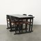 Dining Set with Leather Chairs, 1970s, Set of 5, Image 4