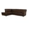 Leather Corner Sofa in Dark Brown by Ewald Schillig 1