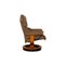 Brauner Reno Ledersessel mit Hocker von Stressless 9