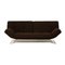 Smala Fabric Three-Seater Sofa in Dark Brown from Ligne Roset 1