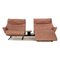 Lounger 4905 Zwei-Sitzer Ledersofa in Rosa Rose von Himolla 1