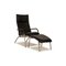 Ds 270 Leather Armchair with Stool in Black from de Sede, Image 1