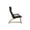 Ds 270 Leather Armchair with Stool in Black from de Sede 9