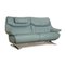 Malu Leather Three-Seater Ice Light Blue Sofa from Mondo 6