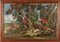 Central European Artist, The Boar Hunt, 18th Century, Oil on Canvas, Framed 1