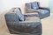 Vintage Grey Leather Lounge Chairs by Paoloa Navone, Set of 2 10