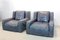 Vintage Grey Leather Lounge Chairs by Paoloa Navone, Set of 2, Image 11