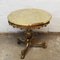 Vintage Gilt Brass and Round Marble Top Side Table, 1970s 2