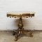 Vintage Gilt Brass and Round Marble Top Side Table, 1970s 4