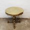 Vintage Gilt Brass and Round Marble Top Side Table, 1970s 3