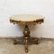 Vintage Gilt Brass and Round Marble Top Side Table, 1970s 1