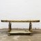 Vintage Hollywood Regency Coffee Table in Green Marble and Decorative Brass, 1970s 3