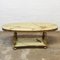 Vintage Hollywood Regency Coffee Table in Green Marble and Decorative Brass, 1970s 1