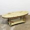 Vintage Hollywood Regency Coffee Table in Green Marble and Decorative Brass, 1970s 10