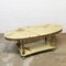 Vintage Hollywood Regency Coffee Table in Green Marble and Decorative Brass, 1970s, Image 10