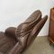 Norwegian Lounge Chairs with Footstools in Brown Leather from Skoghaus Industri, 1960s, Set of 4 12