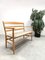 French Beech and Rush Bench Sofa, 1950s, Image 2