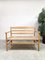 French Beech and Rush Bench Sofa, 1950s 1