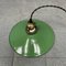 Green Enamel Hanging Lamp with Brass Fixture 11