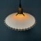 French White Opaline Glass Hanging Lamp with Cartel Edge, 1920s 8