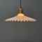 French White Opaline Glass Hanging Lamp with Cartel Edge, 1920s, Image 2