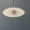 French White Opaline Glass Hanging Lamp with Cartel Edge, 1920s 7