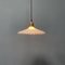 French White Opaline Glass Hanging Lamp with Cartel Edge, 1920s, Image 4