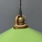 Green Enamel Hanging Lamp with Brass Fixture 7