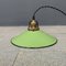 Green Enamel Hanging Lamp with Brass Fixture, Image 12