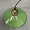 Green Enamel Hanging Lamp with Brass Fixture 9