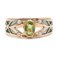 Vintage 14 Karat Gelbgold Ring mit Peridot und Farbglaspaste, 1950er 1