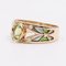 Vintage 14k Yellow Gold Ring with Peridot and Colored Glass Paste, 1950s, Image 3